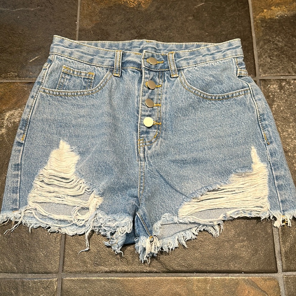 NWOT shein Jean distressed shorts